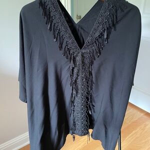 Black tunic with gorgeous fringe